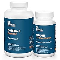 Dr. Tobias Omega 3 Fish Oil and Colon 14 Day Cleanse for Improved Digestion and Overall Health