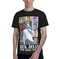 Nick Music Jonas Shirt Mans Round Neck Short Sleeve T-Shirt Summer Novelty Fashion 3D Print Graphic Tee Shirts
