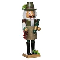 Kurt S. Adler Kurt Adler 15-Inch Wooden Wine Grower Nutcracker, Brown