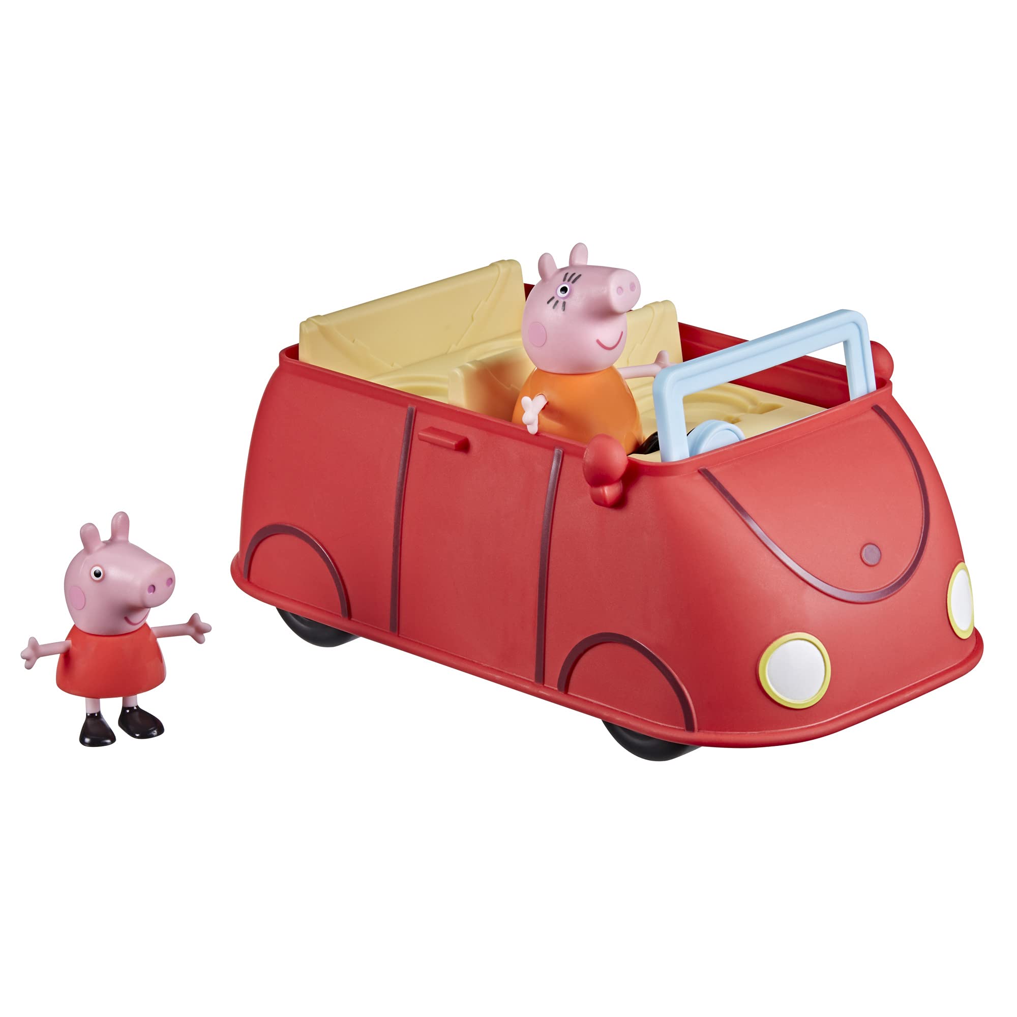 Peppa Pig Peppa’s Adventures Peppa’s Family Red Car Preschool Toy, Speech and Sound Effects, Includes 2 Figures, for Ages 3 and Up
