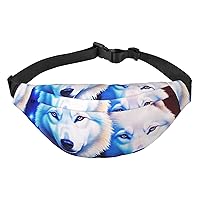 Starry Wolf Waist Bag For Women And Men Fashion Large Fanny Pack With Adjustable Strap For Sports Running