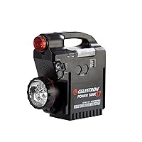 Celestron – PowerTank 17 Telescope Battery – Rechargeable Portable 12V Power Supply for Computerized Telescopes – 204 Wh Power – Built–in AM/FM Radio, Siren, 2 USB Ports, Cigarette Lighter Adapter