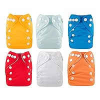 OsoCozy One Size Reusable Cloth Diaper Covers - Adjustable Snap Fit &  Double Leg Gussets. Fits Babies from 8-35 Pounds.
