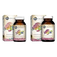 Garden of Life Organics Multivitamin for Women 120 Tablets and Vitamins for Women 40 Plus 120 Tablets Bundle