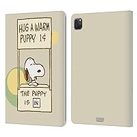 Head Case Designs Officially Licensed Peanuts Warm Snoopy Hug Leather Book Wallet Case Cover Compatible with Apple iPad Pro 11 2020/2021 / 2022