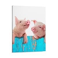 Funny Pig Canvas Wall Art Hanging Painting Print Picture Artwork Vertical Posters FFor Living Room Bedroom Decoration
