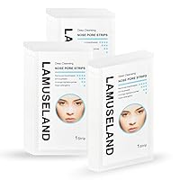 LAMUSELAND Deep Cleansing Pore Strips, 30 Pcs Nose Strip Set for Blackhead Removal Cleaner Facial Mask for Women Men (30 Strips)