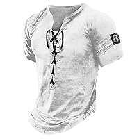 Mens Shirts,Casual Oversize Short Sleeve Graphic and Embroidered Fashion T-Shirt Printed Top Tee Blouse 2024
