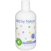 Tear-Free Baby Shampoo & Body Wash by Mild By Nature - For All Skin Types - With Soothing Evening Primrose Oil Plus Calendula Extract - Paraben & Sulfate Free - Peach Scent - 12.85 fl oz (380 ml)