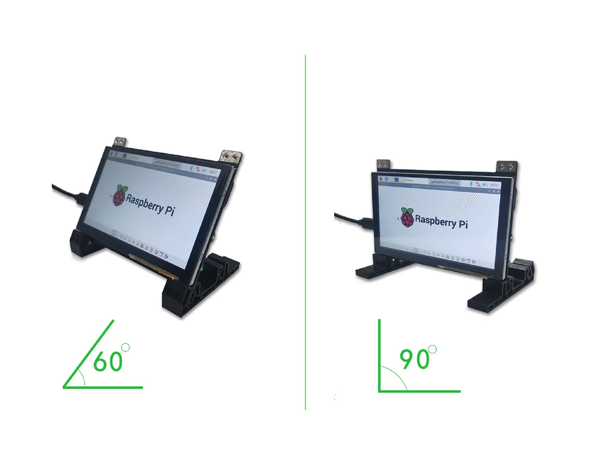 ElecLab Touchscreen Monitor 7 Inch HDMI Capacitive LCD Display 1024x600 RS232/RS485 Speaker Bracket for RPI 4B 3B+ 3B 3A+ 2B B+ …