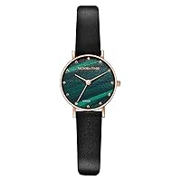 VICTORIA HYDE Rectangle Women's Watch Green Dial Analogue Quartz Wrist Watch with Stainless Steel Strap