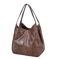 Women Leather Tote Bag, Waterproof Large Capacity PU Leather Matte Texture Shoulder Bag-Coffee,333213cm