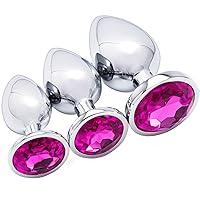 Jeweled Anal Plug Women Butt Plug, 3Pcs Set Sex Toys for Beginner Anal Training kit, Anal Plugs Sex Toy for Woman Men Couples Large/Medium/Small, Anal Toys Adult Sex Toys & Games