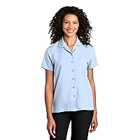 Port Authority Ladies Short Sleeve Performance Staff Shirt LW400 4XL Cloud Blue