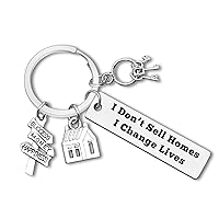 Realtor Gift Keychain Real Estate Agent Appreciation Gifts Thank You Gifts for Realtor Broker Salesman Agent Closing Gifts for Realtor Coworkers Employees Gift Salesman Salesperson Gift Christmas