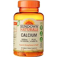 Sundown Naturals Liquid-Filled Calcium 1200 mg Softgels - 60 ct, Pack of 4