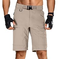 Men's Cargo Shorts with Belt Lightweight Breathable Quick Dry Hiking Tactical Shorts Nylon Spandex