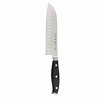 Henckels Forged Premio Hollow Edge Santoku Knife, 7-inch, Black/Stainless Steel