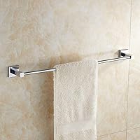 Towel Racks, Towel Rack Single Towel Rack Made of Copper Towel Rack Extended Towel Rack Perforated Bathroom/Silver/50Cm