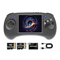 RG ARC D Dual OS Retro Video Handheld Game Console Linux Android 11 System RK3566 64Bit Game Player 4’’ IPS Screen with 128G TF Card preloaded 4541 Games 3500 mAh Battery(Black)
