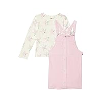 Levi's® Girl's Long Sleeve Top and Skirtall Two-Piece Outfit Set (Little Kids)