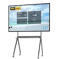 65 inch Touchscreen Monitor Smart Board, 4K Interactive Whiteboard, Android 11 & Windows 10 Pro All-in-One Touchscreen Industrial PC for Office and Classroom