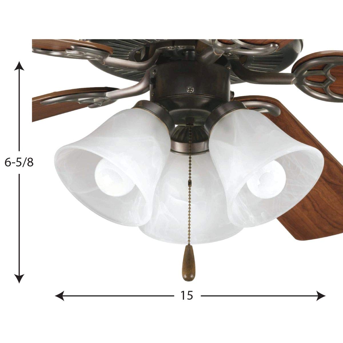 Progress Lighting P2600-20WB Fan Light Kit, Brown