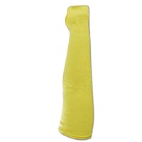MAGID KEV22TS CutMaster Kevlar Machine Knit Protective Sleeves with Thumb Slot, Yellow, 22