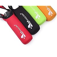 VIVAGLORY Neoprene Water Bottle Holder, Insulated Water Bottle Sling with Adjustable Shoulder Strap, Great for Stainless Steel & Plastic Bottles with 2.8