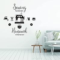 Sewing Tailor's Wall Decal - Removable PVC Sticker with 