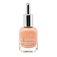 Nailtopia - Plant-Based Chip Free Nail Lacquer - Non Toxic, Bio-Sourced, Long-Lasting, Strengthening Polish - Harlem Shake (Light Peach) - 0.41oz