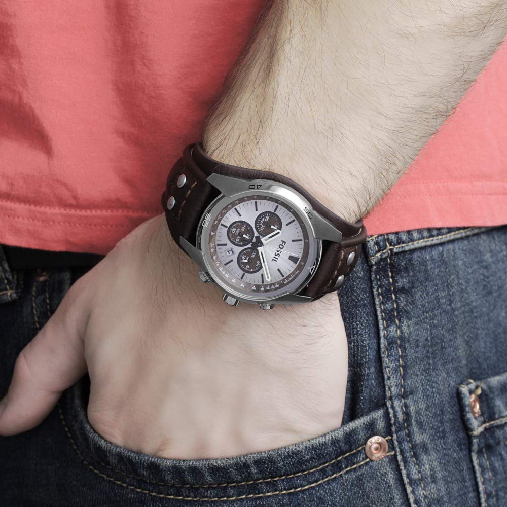 Fossil Coachman Men's Watch with Genuine Leather Bracelet Cuff