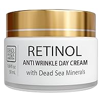 Dead Sea Collection Anti-Wrinkle Day Cream for Face with Retinol and Sea Minerals - Nourishing and Moisturizer Face Cream (1.69 fl.oz)