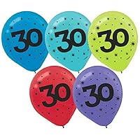 30th Birthday Party Balloons - 15 ct