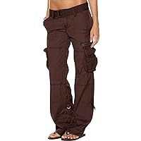 ZunFeo Womens Mid Rise Cargo Pants Summer Loose Wide Leg Casual Pants Comfy Lounge Athletic Hiking Pants with Pocket