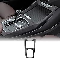 Car Center Console Gear Shift Storage Box Panel Trim Sticker External Frame Cover Interior Accessories Decal for BMW G01 G02 X3 X4(Black)