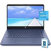 HP 2022 Premium 14-inch HD Thin and Light Laptop, Intel Quad-Core Processor, 8GB RAM, 64GB Storage, Long Battery Life, Webcam, Bluetooth, HDMI, Wi-Fi, Royal Blue, Windows 11 + 1 Year Microsoft 365