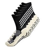 Anti-slip Athletic Sock for Men Women, Soccer Sock with Grips, Non-skid Slipper Sock, Trainning Sock for Yoga Gym Football…