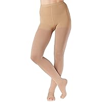 ABSOLUTE SUPPORT Plus Size Opaque Compression Pantyhose for Women 20-30mmHg - Toeless Graduated Support Compression Tights for Post Surgery, Lymphedema, Pain Relief, DVT - Beige, 3X-Large - A214BE6