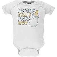 Old Glory - Unisex-baby I Drink Till I Pass Out Bodysuit - 12-18 Months White