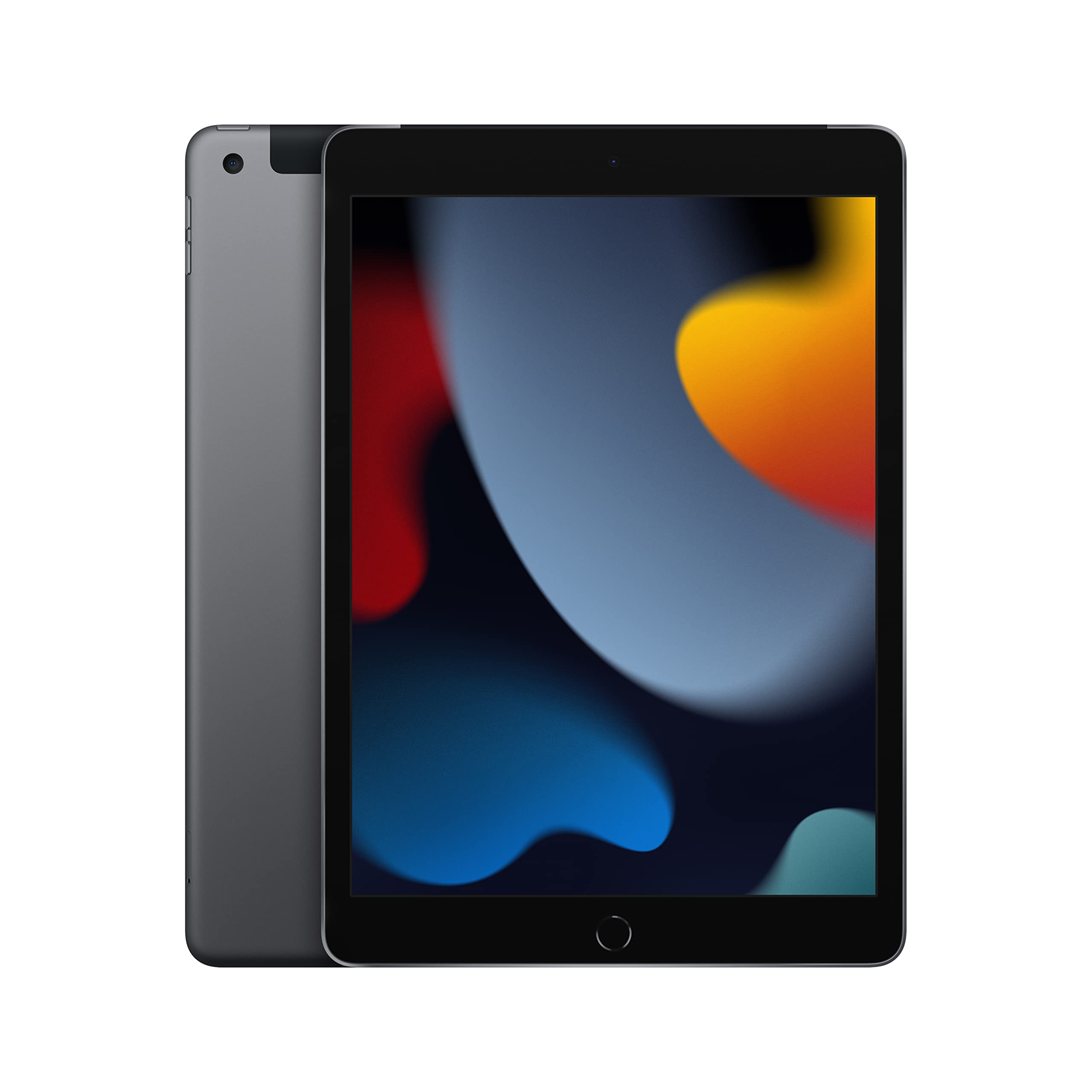 Apple iPad (9th Generation): with A13 Bionic chip, 10.2-inch Retina Display, 64GB, Wi-Fi + 4G LTE Cellular, 12MP front/8MP Back Camera, Touch ID, All-Day Battery Life – Space Gray