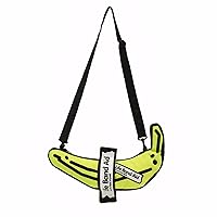 Cute Novelty Unique Banana Crescent Crossbody Bag, Funny Kawaii Fashion Nylon Shoulder Purse Bag Wallet for Women Girl