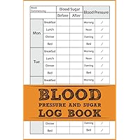 Blood Pressure and Sugar Log Book for Daily Tracking: for High Blood Pressure, Individuals with Diabetes ,Caregivers / Pocket Size 4x6 inches or A6 / Small Cover.