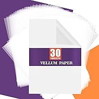 Vellum Paper 8.5 x 11 Translucent Printable 65 Sheets for Tracing  50LBS/73GSM
