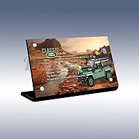 Acrylic Display Plaque for Lego Land Rover Classic Defender 90 10317(Lego Set is not Included)