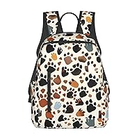 Animal Paw Printed Print Simple And Lightweight Leisure Backpack, Men'S And Women'S Fashionable Travel Backpack