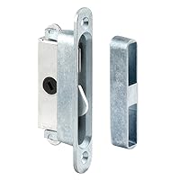 Prime-Line E 2079 Mortise Lock, 3-7/8 In. Mounting Holes On Center, Aluminum Housing, 45 Degree Keyway, Round Faceplate (Single Pack)