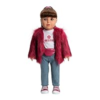 ADORA Amazon Exclusive Amazing Girls Collection, 18” Realistic Doll with Changeable Outfit and Movable Soft Body, Birthday Gift for Kids and Toddlers Ages 6+ - Janay