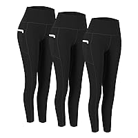 3 Pack High Waist Yoga Pants,Yoga Pants for Women Tummy Control Workout Pants 4 Way Stretch Leggings with Pockets
