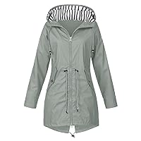 Hoodie Jacket for Girls Women Solid Rain Jacket Outdoor Plus Size Waterproof Sweatshirts for Teen Girls Cute